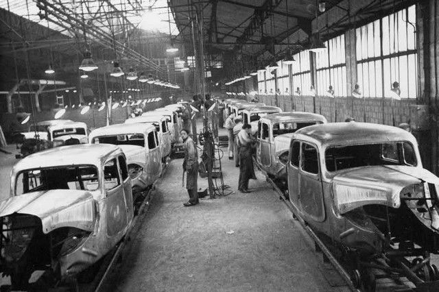 Ligne de production de la Citroën Traction Avant