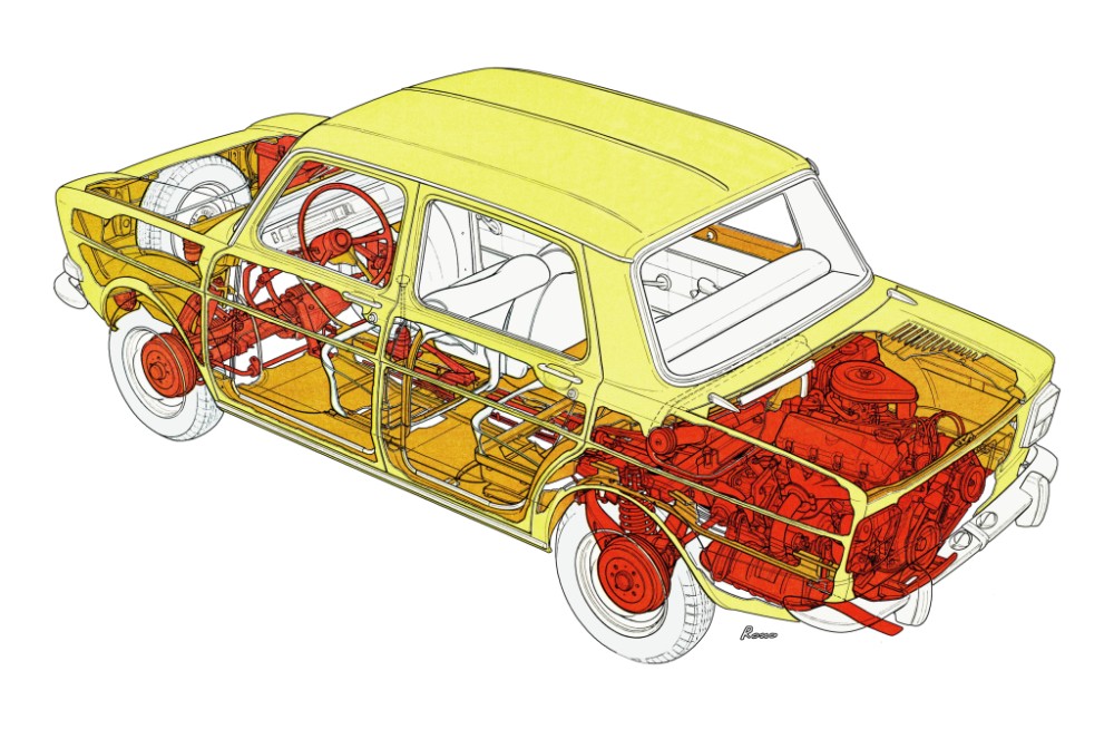 Ecorché de Simca 1000