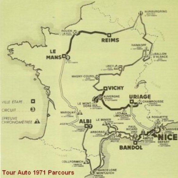 Carte Tour de France Auto 